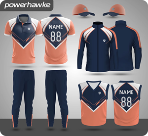 ชุดเครื่องแบบคริกเก็ต prohawke เสื้อยืดคอกลมแขนสามส่วนชุดเครื่องแบบคริกเก็ตกางเกงสำหรับผู้ใหญ่เด็กผู้ชายและผู้ชาย - Product Image 3