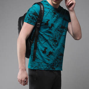 Camiseta OEM 100% algodón liso de gran tamaño lavado ácido camisetas peso pesado personalizado espuma 3D pantalla Logo hombres Puff estampado camiseta - Product Image 5