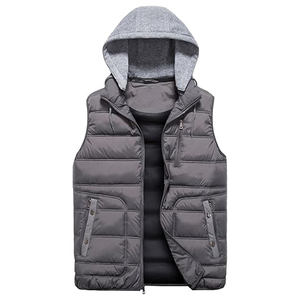 Chaqueta acolchada de nailon informal para hombre, chaleco transpirable de alta calidad con capucha y cremallera, ropa exterior de invierno, servicio OEM disponible - Product Image 1