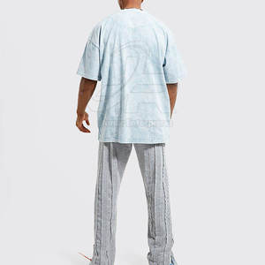 เสื้อยืดผู้ชายลายฟอกสีแบบสั่งทำพร้อมโลโก้ ขายดี ดีไซน์ล่าสุด ระบายอากาศได้ดี - Product Image 3