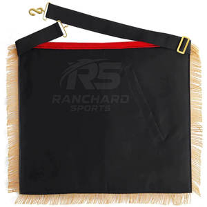 Mandil Masónico de Piel de Cordero y Satén, Mandil Masónico Combinado, Estilo de Grado Masónico, Mandil de Aprendiz Entrado - Product Image 3