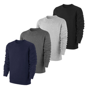 Pulls à capuche et sweat-shirts thermiques d'hiver 100 % coton pour hommes, style col rond, couleur unie, motif uni, vente en gros 2026 - Product Image 1