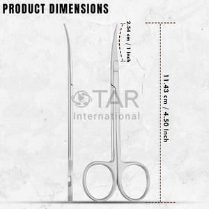 Tijeras de Microcirugía de 4.5 Pulgadas, Tijeras Quirúrgicas Curvas de Punta Fina para Médicos, Enfermeras, Estudiantes de Emergencias Médicas, Veterinarios e Instrumentos Médicos - Product Image 2