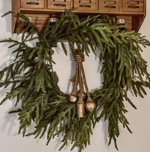 Lot de 5 cloches de Noël en métal décoratif en laiton AK, finition dorée antique, sur corde pour décoration de Noël/décoration intérieure - Product Image 4