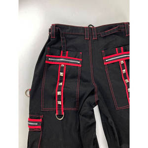 Pantalons convertibles pour hommes en shorts, style gothique, vente en gros, punk, gothique, noir/rouge, clous, fermeture éclair, chaînes, pantalons - Product Image 5