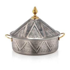 Maravilloso diseño para decoración del hogar, olla caliente para servir alimentos, cazuela de alambre de hierro dorado, vajilla, servidor de alimentos, olla para platos de decoración Eid - Product Image 5