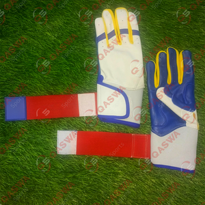 Dernier modèle de gants de frappeur de baseball multicolores en cuir de vachette de la meilleure qualité Gants de frappeur à sangle réglable pour les joueurs - Product Image 2