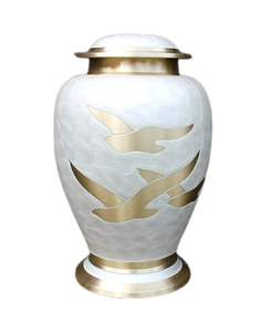 Urna Funeraria de Latón Grabada de Estilo Americano/Europeo, Color Morado Antiguo, para Guardar Cenizas de Adultos - Product Image 3