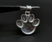Hochwertiger 925er Sterlingsilber 14K vergoldeter ovaler, umweltfreundlicher, handgefertigter Anhänger mit 12mm Blanko-Schmuckfassung