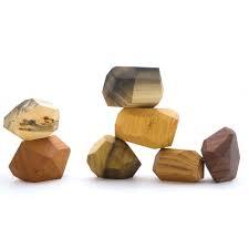 16 pièces tutoriel de bricolage en bois construction roches empilables gemmes Tumi ishi bloc d'équilibre en bois ensemble Montessori jouet en bois pour enfants - Product Image 5