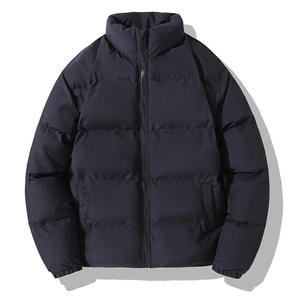 Custom logo 2023 Winter Men Loose Zipper Down <b>Coat</b> Cotton Padded Hooded Waterproof Feather Warm <b>Heated</b> Jacket 2025 Winter - Product Image 1