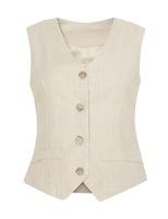 Gilet court en jacquard pour femme, coupe slim, vintage, Offre Spéciale