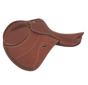 Selle de cheval d'entraînement polyvalente à ajustement sécurisé Cavaliers professionnels École Débutants Siège en cuir Sangle réglable Grands animaux - Product Image 1