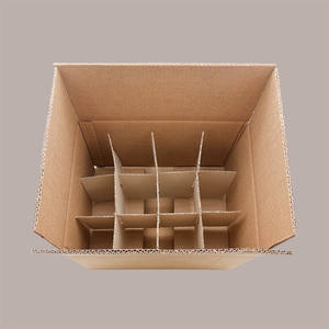 Boîte en carton écologique pour 12 petites bouteilles d'huile/vin (40x30x21,5 cm) avec alvéole interne (10x9x14 cm) pour meubles de maison - Product Image 4