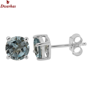 Última colección, pendientes de piedras preciosas de alta calidad, plata de ley 925, topacio azul, pendientes de tuerca, para bodas y fiestas - Product Image 1