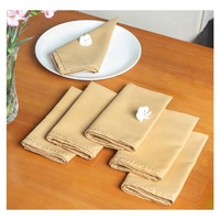 Serviettes de table en coton de haute qualité, élégantes et luxueuses, style royal, demi-blanches, 12 pièces, 52x52 pouces, personnalisables, service ODM OEM