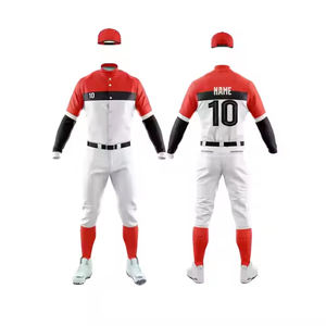 Dernière haute qualité USA taille blanc Baseball uniforme personnaliser impression maille respirant impression boutonné Baseball Jersey - Product Image 6