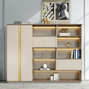 Archivador Móvil de Melamina de Baja Altura para Oficina, Mueble Lateral Modular Industrial, Archivador Comercial Multifuncional de Madera - Product Image 4