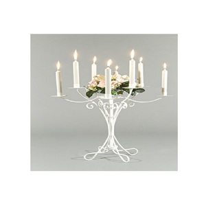 Candelabro de hierro antiguo con forma de Menorah, soporte de vela de lujo único, estándar - Product Image 2