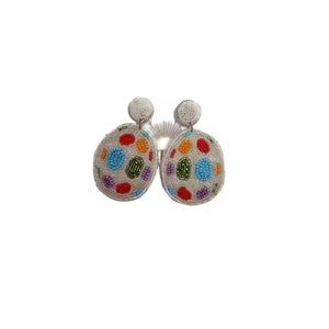 Pendientes Únicos de Pascua, Hechos a Mano con Cuentas, Joyería Clásica con Forma de Huevo, para Fiestas y Festivales - Product Image 4