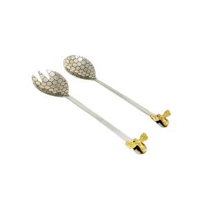 Juegos de Cubiertos de Diseño Único para el Hogar, Juegos de Cubiertos Personalizados de Latón y Acero Inoxidable, Juego de 2 para Servir Ensaladas, al por Mayor - Product Image 6