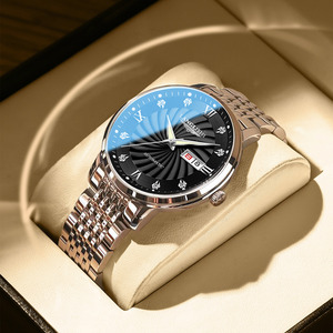 POEDAGAR 827 <span class=keywords><strong>Montre</strong></span>-bracelet de mode en acier inoxydable de <span class=keywords><strong>luxe</strong></span> étanche avec aiguilles lumineuses, style sport, montres à quartz pour hommes, Reloj - Product Image 3