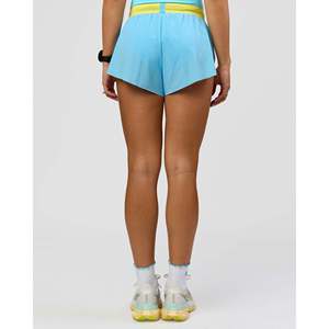 Short de course pour femme GG Accelerate 3 taille mi-haute - Bleu Baltique - Citron - Product Image 3