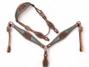 Cabecera de caballo occidental de diseño personalizado de calidad superior, cuero tallado a mano, equitación a precio competitivo - Product Image 4