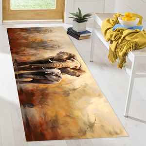 Alfombra de Elefante para Mamá y Bebé, Alfombras de Animales Salvajes, Alfombra Suave con Pelo Largo - Product Image 4