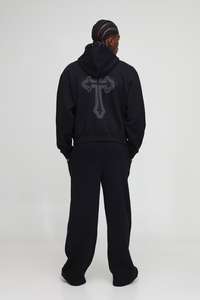 Strass personnalisé 100% coton hommes survêtement Baggy pantalons de survêtement à capuche ensembles de jogger survêtements lourds fabriqués - Product Image 4