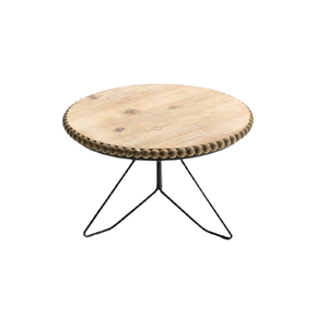 Soporte de pastel de postre de madera y hierro Soporte de chocolates de pastel de forma redonda de calidad premium para uso en fiesta de cumpleaños - Product Image 1