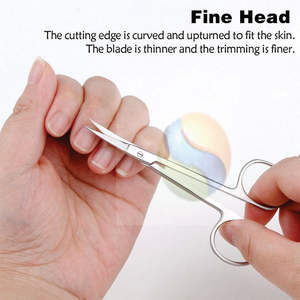 Ciseaux à cuticules de précision, outil de manucure en acier inoxydable, ciseaux à cuticules incurvés EliteEdge |   Ongles professionnels - Product Image 5