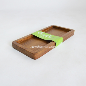 Plateau à café en bois naturel, écologique, durable et élégant, compatible lave-vaisselle pour un usage quotidien - Product Image 2