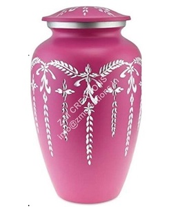 Elegante urna de cremación con diseño floral, recuerdo conmemorativo decorativo y funcional para cenizas humanas - Product Image 1