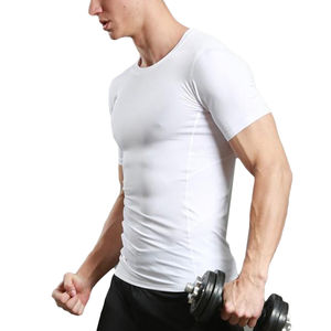 T-shirts de sport personnalisables pour hommes, respirants, polyester, spandex, manches raglan, tissu sergé, imprimé, ressort anti-boulochage - Product Image 3