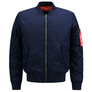 Veste bomber de haute qualité en gros OEM 2026, taille plus, streetwear pour hommes, hiver, tissu polyester, logo personnalisé - Product Image 4
