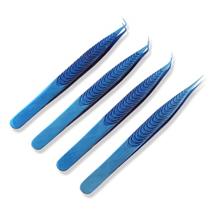 Pinces à épiler de précision anti-magnétiques en acier inoxydable, outils de greffe de cils super résistants, pinces individuelles, logo personnalisable - Product Image 2