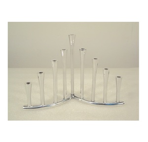 อลูมิเนียมคุณภาพดีเยี่ยม Menorah เชิงเทียนเชิงเทียนต้นไม้บนโต๊ะและตกแต่งบ้านในร่มสําหรับคริสต์มาส - Product Image 4
