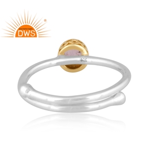 Último diseño de plata esterlina fina Arco Iris Natural piedra lunar piedra preciosa anillo ajustable fabricante de joyas - Product Image 4