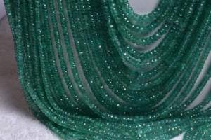 ลูกปัดพลอยสังเคราะห์สังเคราะห์สีเขียวแท้ธรรมชาติ3มม. - Product Image 3