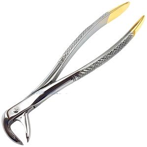 Fórceps de extracción No 74A Raíz del diente Mandíbula Molares Alicates de extracción oral dental Instrumentos quirúrgicos Acero inoxidable CE - Product Image 1