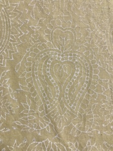 Tissu en coton imprimé à la main avec motif Paisley Mandala |   Textile indien - Product Image 2