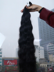 Extensions de cheveux naturels ondulés en vrac de 100g, prix de gros, cheveux humains vierges vietnamiens de qualité supérieure, toutes couleurs, 60 cm - Product Image 6