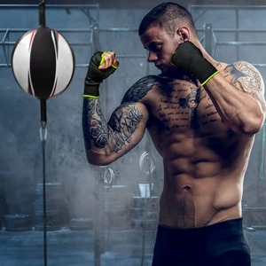 Sac de Boxe Mma en cuir à Double extrémité avec cordes en caoutchouc, Boxe thaïlandaise, équipement de Fitness et de sport - Product Image 2