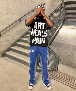 Camiseta recortada cuadrada de gran tamaño J02 personalizada de alta calidad 100% algodón peso pesado 280 gramos ropa de calle ajustada para hombres - Product Image 4