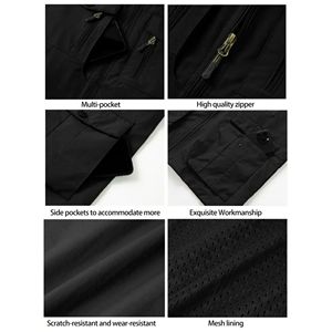 เสื้อกั๊กผ้าไนลอนโพลีเอสเตอร์ระบายอากาศได้ดีน้ำหนักเบาสำหรับผู้ชายแจ็คเก็ตกีฬากลางแจ้ง100% ฤดูใบไม้ร่วงสำหรับเดินป่าตั้งแคมป์สวมใส่หนัก - Product Image 2