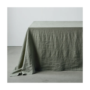 Eco Friendly Cotton Embroidered 60x90 Inch Customized Ash Colour <b>Table</b> <b>Cloth</b> GOTS Certified Skin Safe Natural Fibers Sustainable - Product Image 2