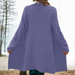 Abrigos de Invierno para Mujer, Abrigo Largo de Lana Gruesa, Estilo Gabardina, Doble Botonadura, Solapa, Frente Abierto, Chaqueta de Lana Elegante - Product Image 4