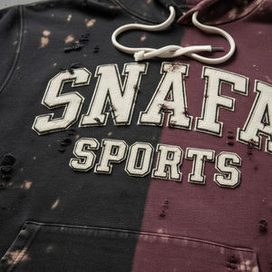 Sweat-shirts pour hommes au design personnalisé, sweat-shirts pour hommes avec broderie délavée, sweat-shirts de haute qualité avec patchwork, sweat-shirts délavés à l'acide - Product Image 3