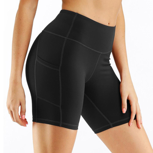 กางเกงขาสั้นเอวสูงสำหรับผู้หญิงกางเกงกีฬาขาสั้นผ้าฝ้าย - Product Image 5